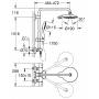 GROHE 26186000 Power&Soul 190 Душевая система с термостатом Grohtherm 1000 Cosmo для душа. Фото