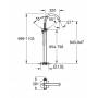 GROHE 23318AL0 Grandera Смеситель однорычажный для ванны, напольный монтаж. Фото