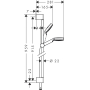 Душевой набор Hansgrohe Crometta 1jet 90 см. 26537400, белый/хром. Фото