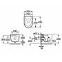 Унитаз подвесной укороченный ROCA Meridian-N 346248000. Фото
