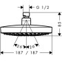 Верхний душ Hansgrohe Croma Select E 180 2jet (белый/хром) 26524400. Фото