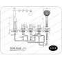 Врезной смеситель для ванны GNT TonleSap-76. Фото