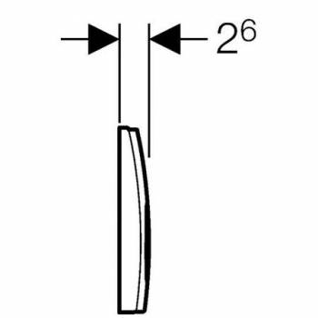 Смывная клавиша GEBERIT Delta 21 115.125.21.1. Фото