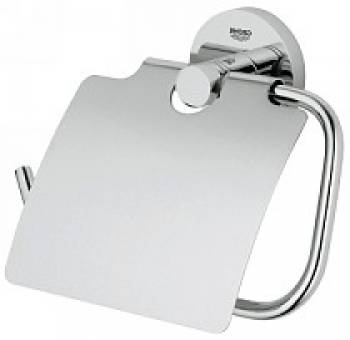 Бумагодержатель с крышкой GROHE Essentials 40367001 для ванной комнаты. Фото