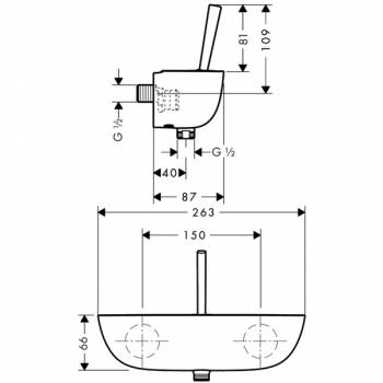 Смеситель для душа HANSGROHE PuraVida 15672000. Фото