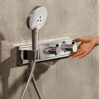 Термостат для душа Hansgrohe RainSelect 15355400 на 2 потребителя. Фото