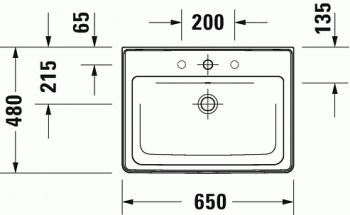 Раковина встраиваемая DURAVIT D-Neo 60х48 2367650000. Фото