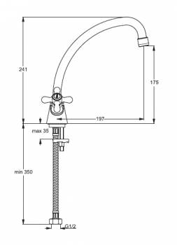Смеситель для кухни Vidima Retro BA132LS. Фото
