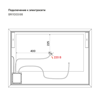 Зеркало 100 см Brick IDDIS BRI1000i98. Фото