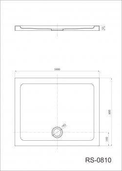 Душевой поддон BLACK & WHITE Stellar Wind RS-0810. Фото