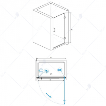 Душевая дверь RGW HOTEL HO-011-B 350601108-14 80 см. Фото