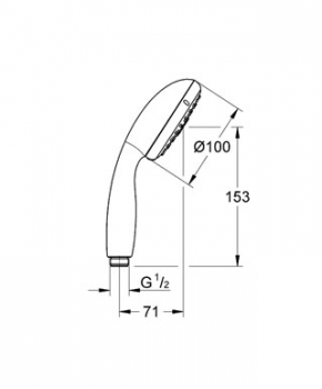 Ручной душ GROHE Tempesta New 28261001. Фото