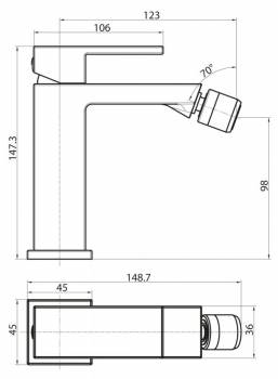 Смеситель для биде BELBAGNO Magna MAG-BD-CRM. Фото