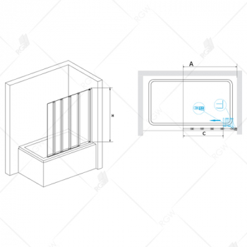 Шторка на ванну RGW SCREENS SC-21 03112112-11 120 см. Фото
