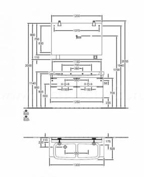 Тумба под раковину Villeroy&Boch SENTIQUE A852 00PN. Фото