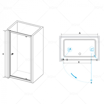 Душевая дверь RGW PASSAGE PA-05 04080508-11 80 см. Фото