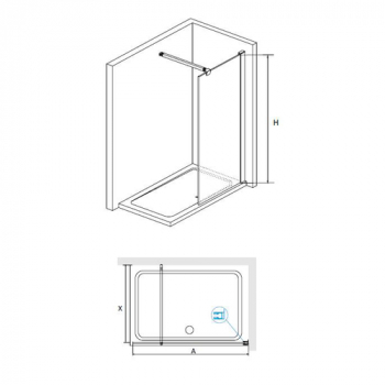 Душевая перегородка RGW WALK IN WA-01 03100108-11 80 см
