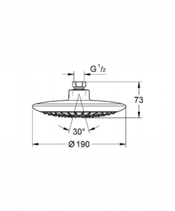 Верхний душ GROHE Rainshower Solo 27372000. Фото