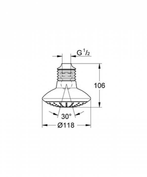 Верхний душ GROHE Euphoria Mono 27270000. Фото