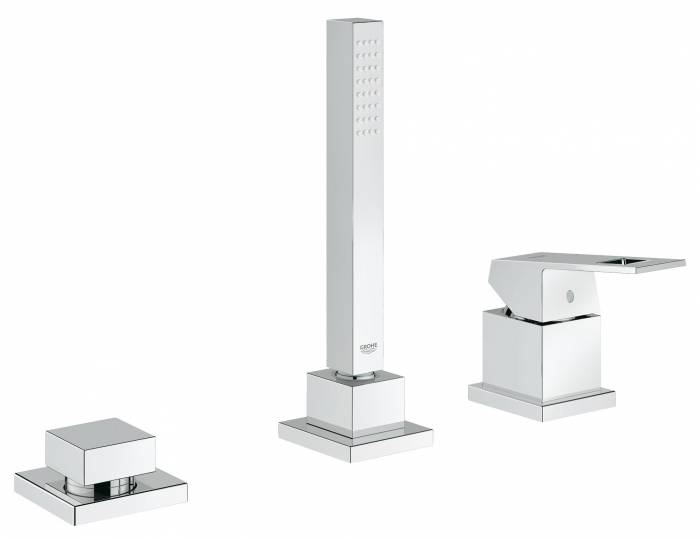 GROHE 19966000 Eurocube Смеситель однорычажный для ванны на три отверстия. Фото