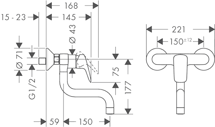 Смеситель для кухни HANSGROHE Logis 71836000. Фото