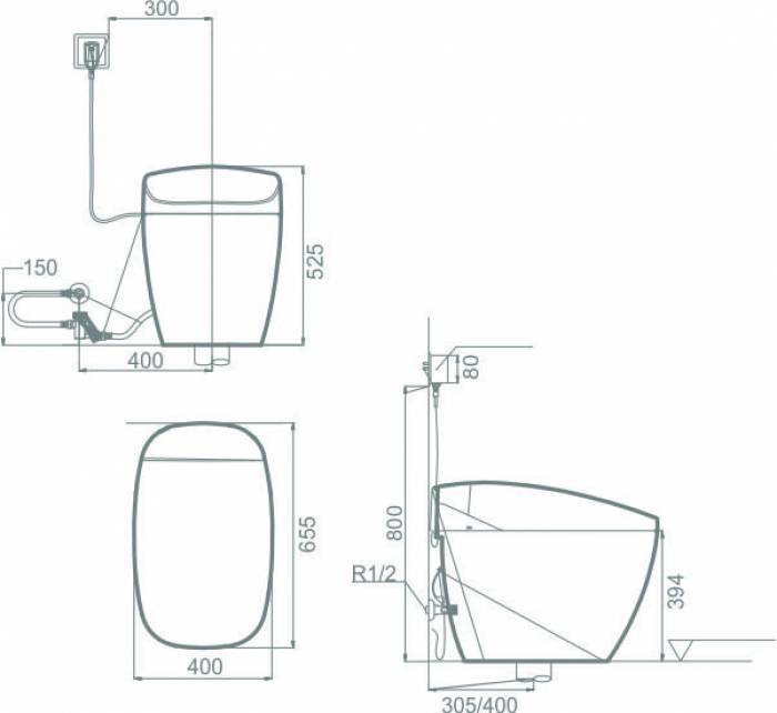 Интеллектуальный электронный унитаз ORANS IT-807JD. Фото