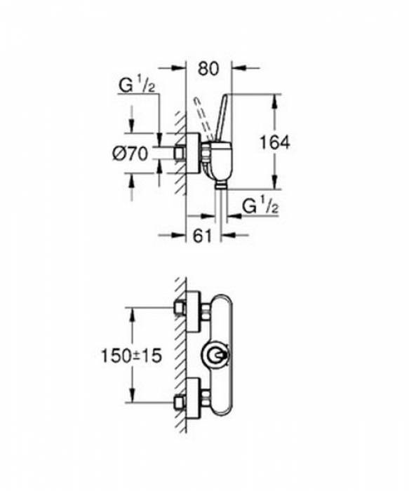 Смеситель для душа GROHE Eurodisc Joystick 23430LS0. Фото