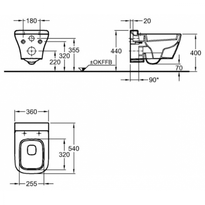 Унитаз GEBERIT Myday Rimfree KeraTect подвесной безободковый 201460600. Фото