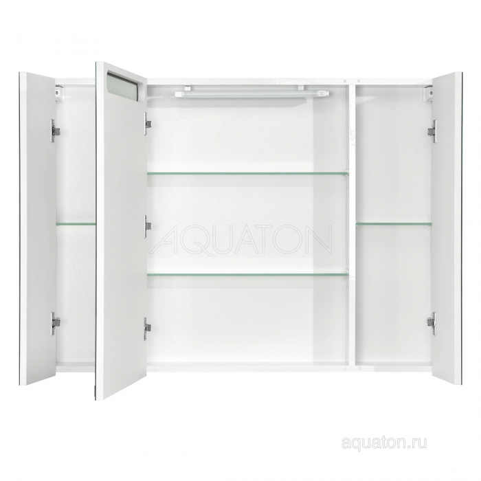 Зеркальный шкаф Aquaton Мадрид 100 со светильником 1A111602MA010. Фото