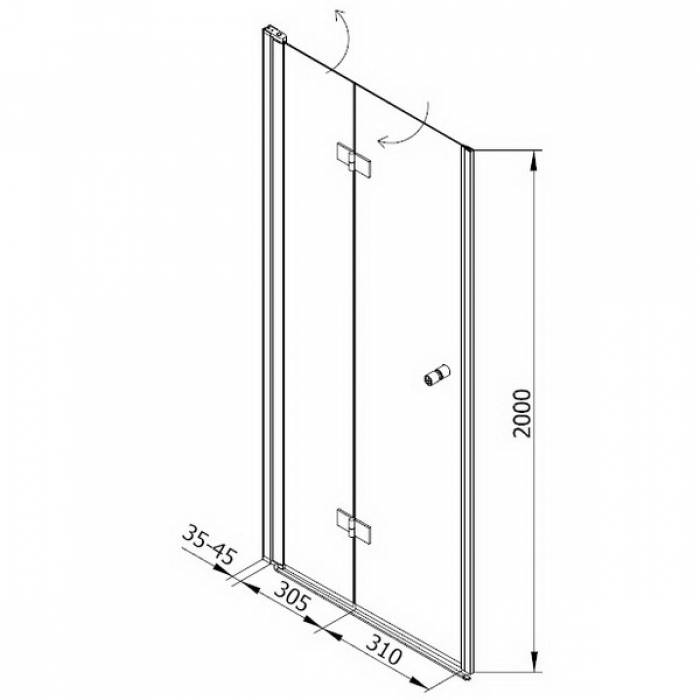 Душевая дверь KOLPA-SAN Terra Flat TV/S 80. Фото