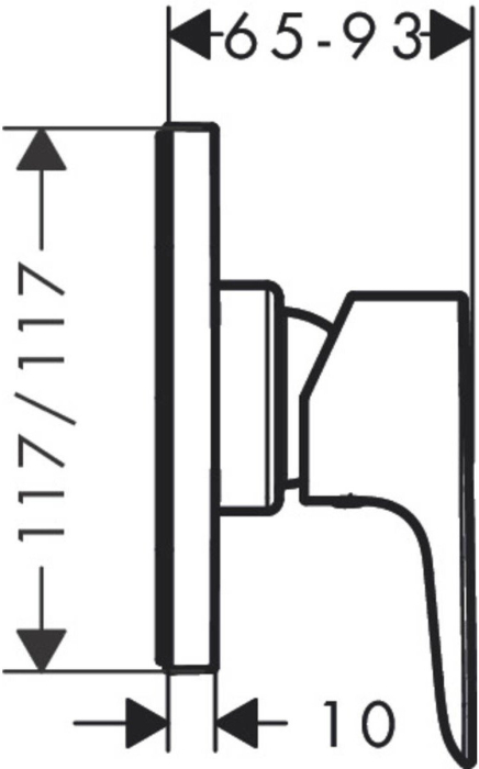 Смеситель для душа Hansgrohe Talis E 71764000 (внешняя часть). Фото