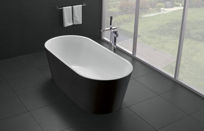 Ванна акриловая отдельностоящая BELBAGNO BB71-1800-NERO. Фото