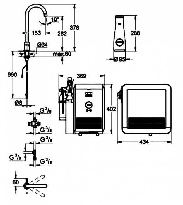 Смеситель для мойки GROHE Blue Minta New 31347DC1. Фото