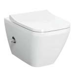 Подвесной унитаз с функцией биде VITRA Integra Square безободковый 7082B003-7209. Фото